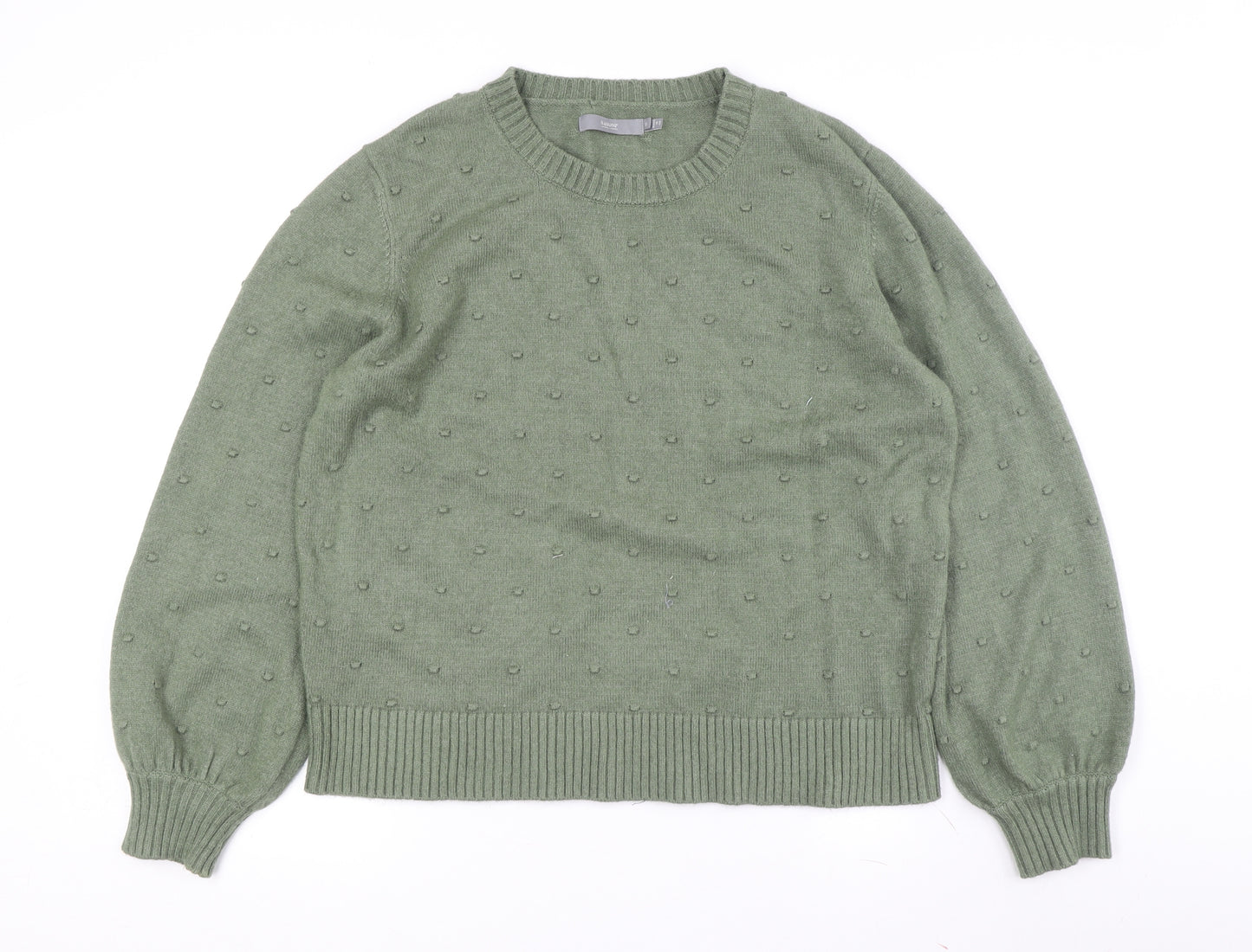 b.young Women's Green XL Crew Neck Pullover Jumper