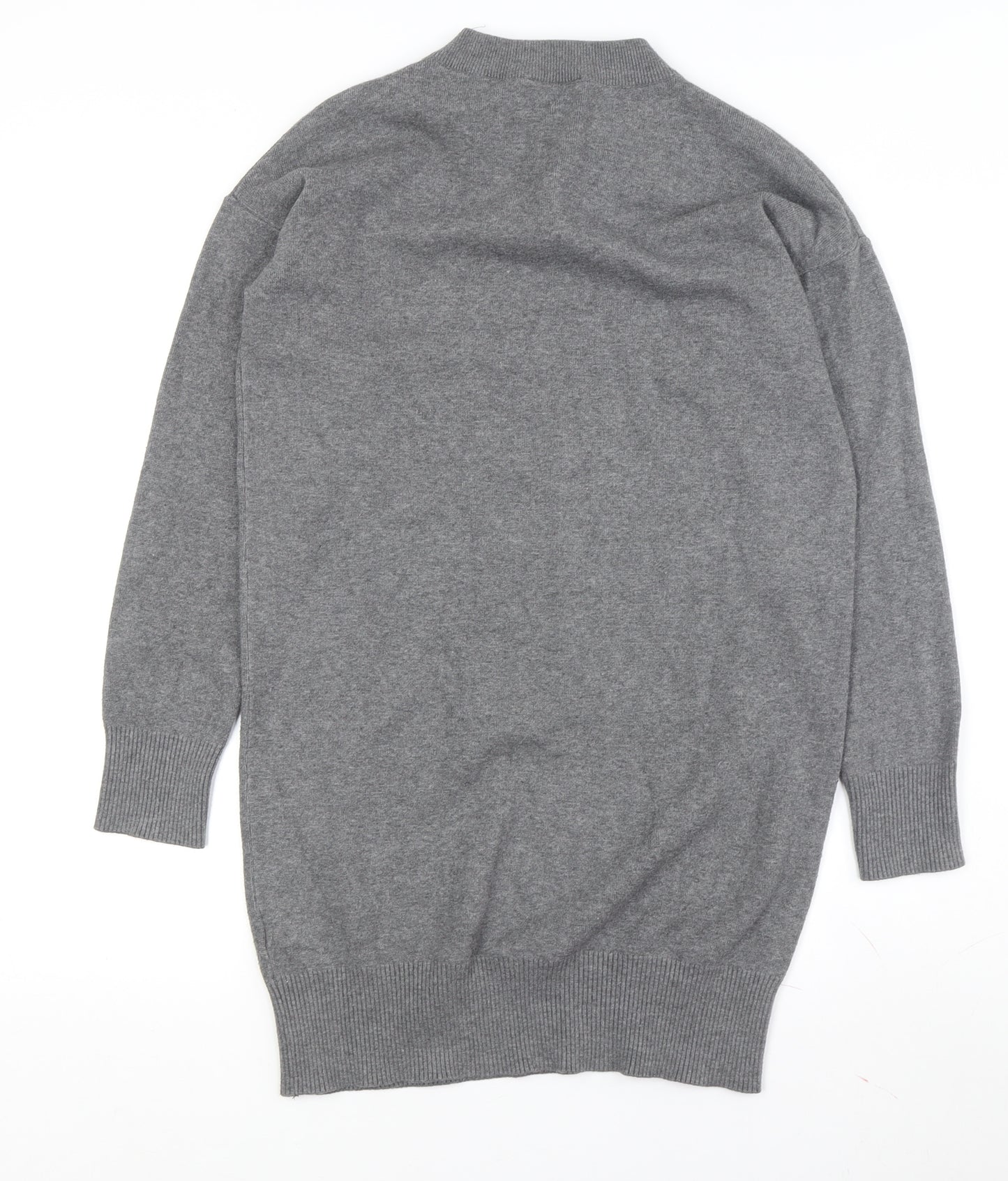 Topshop Women's Grey Jumper Dress UK 8 Viscose Blend