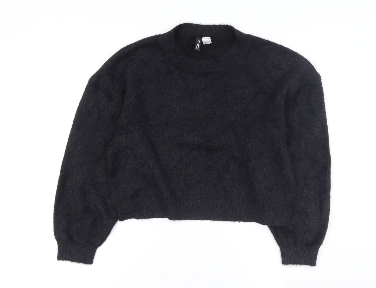 H&M Women's Black Pullover Jumper, M, Crew Neck
