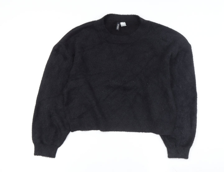 H&M Women's Black Pullover Jumper, M, Crew Neck
