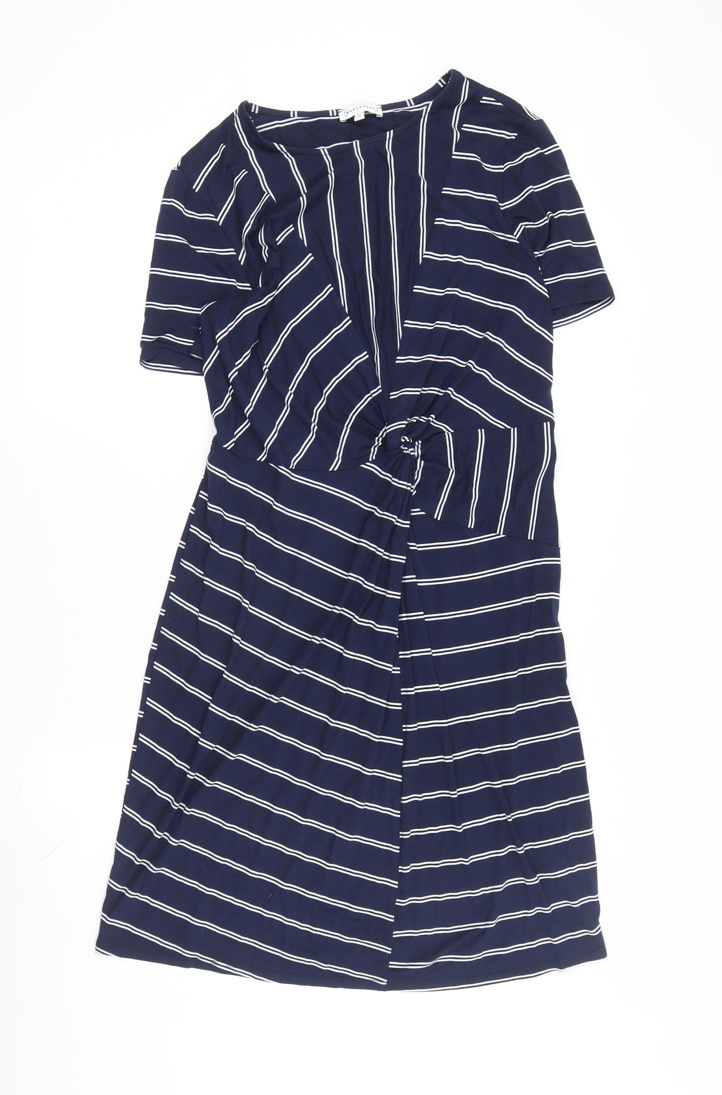 Warehouse Women’s Blue Striped Wrap Dress Size 14