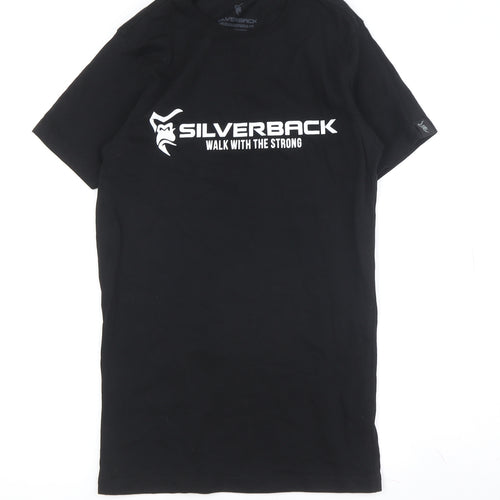 Silverback Unisex Black XS Cotton T-Shirt