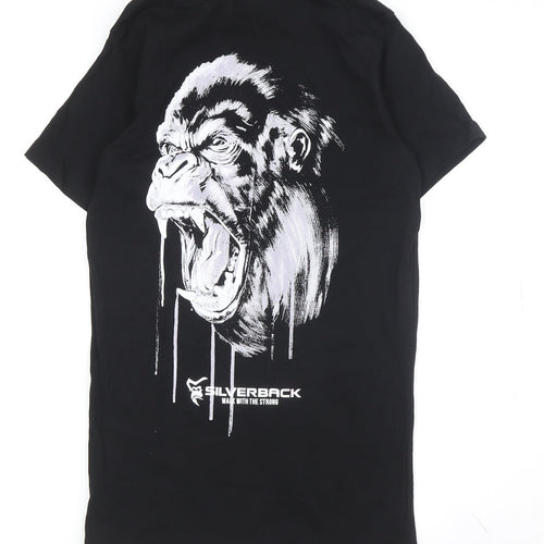 Silverback Unisex Black XS Cotton T-Shirt