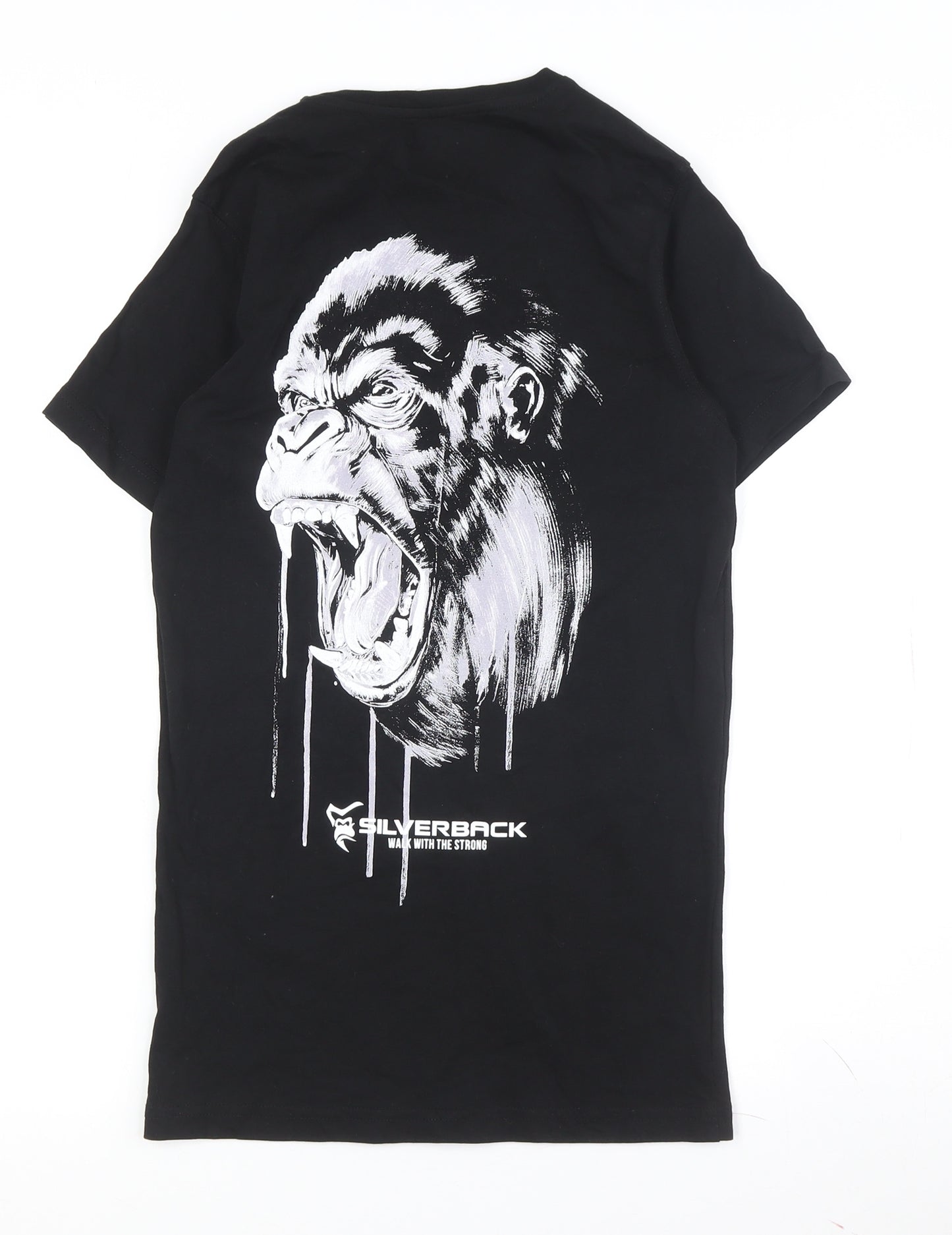 Silverback Unisex Black XS Cotton T-Shirt