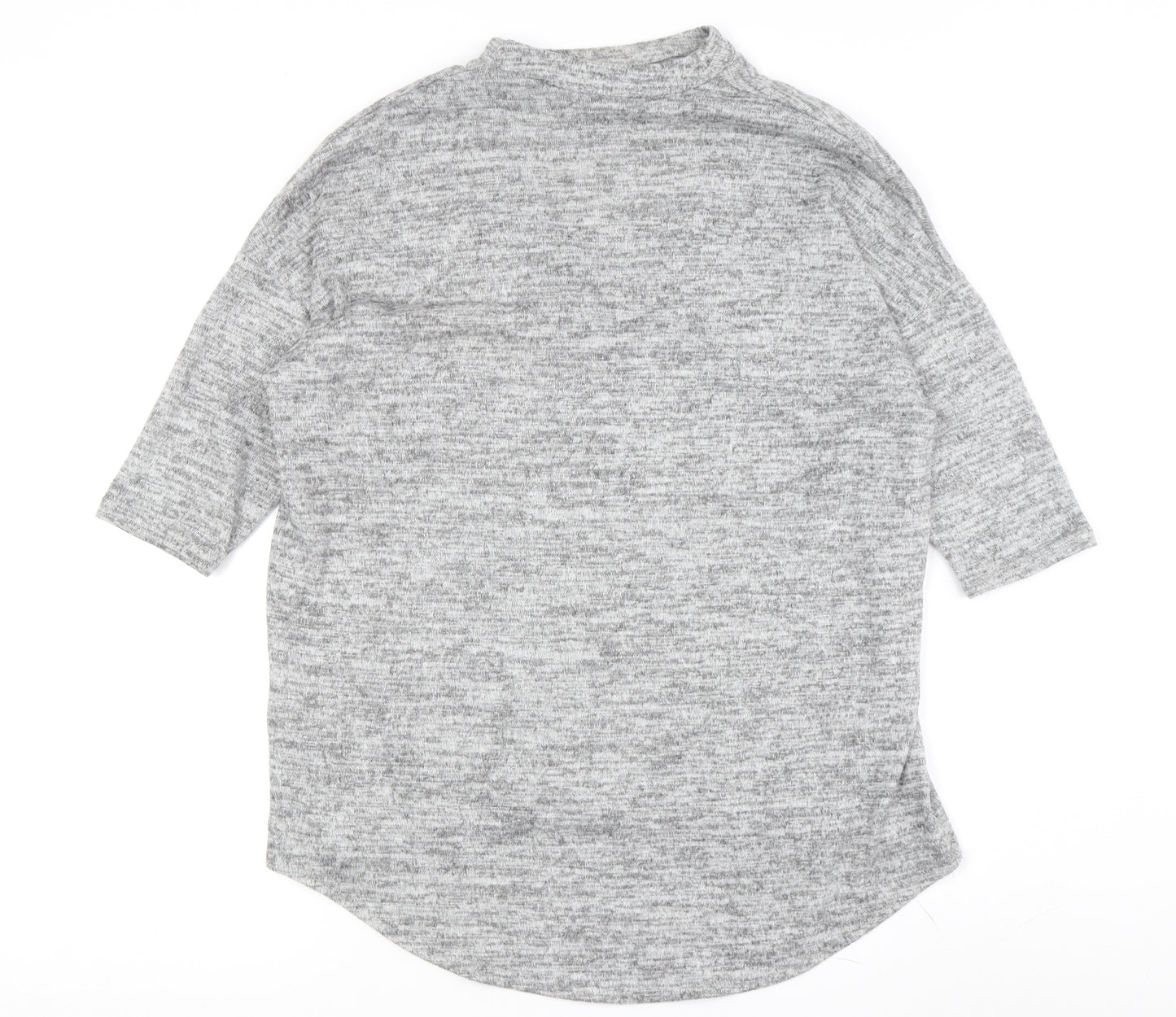 New Look Women's Grey V-Neck Pullover Jumper Size S