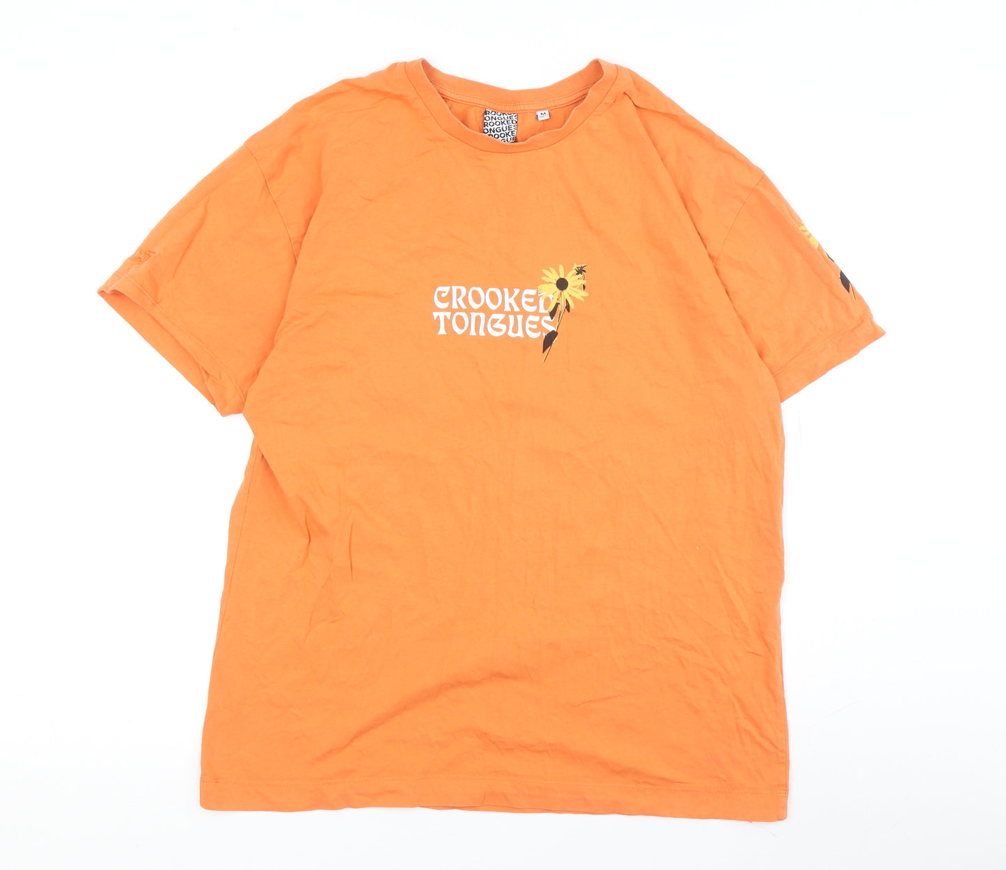 Crooked Tongues Orange M Unisex T-Shirt