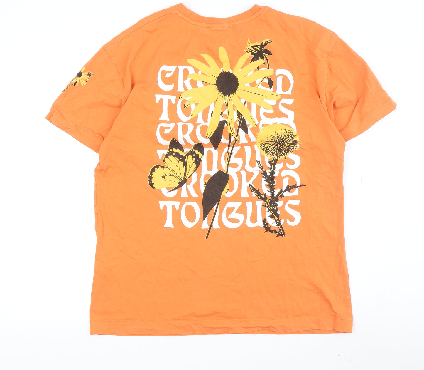 Crooked Tongues Orange M Unisex T-Shirt