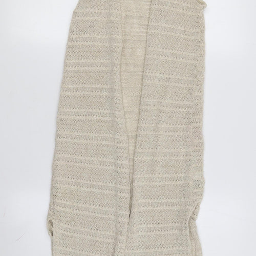 New Look Women's Beige Open-Knit Sleeveless Vest S