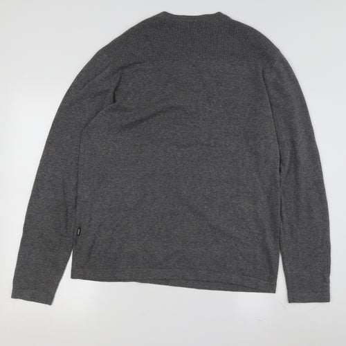 Mexx Men's Grey V-Neck Pullover Jumper Size L
