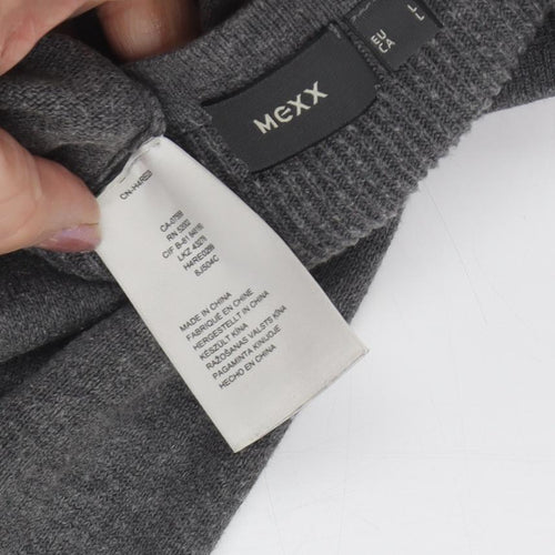 Mexx Men's Grey V-Neck Pullover Jumper Size L