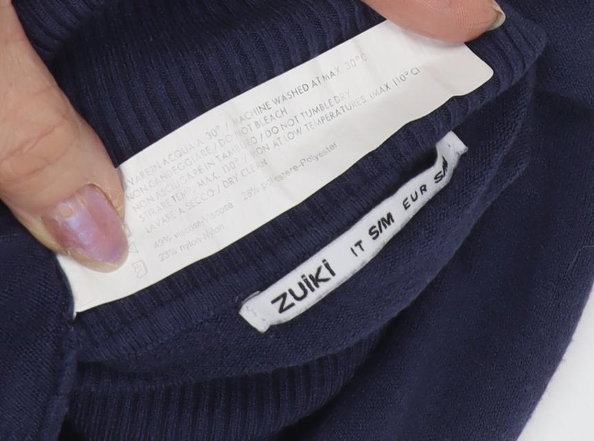 Zuiki Women's Blue Roll Neck Pullover Jumper, Size 10