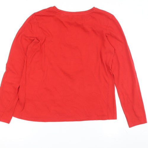 Threadbare Women's Red Pyjama Top Size 10 Animal Print