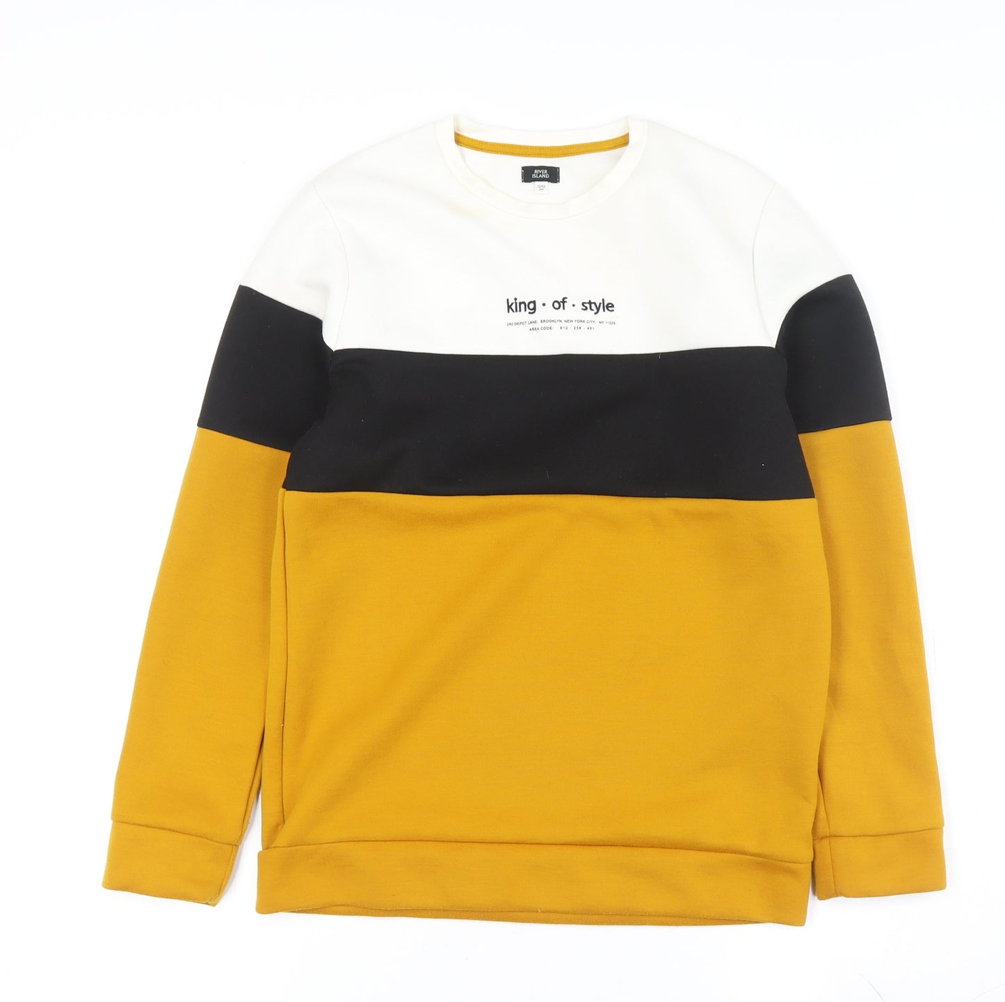 River Island Boys Multi Crew Neck Pullover Sweatshirt 11-12Y