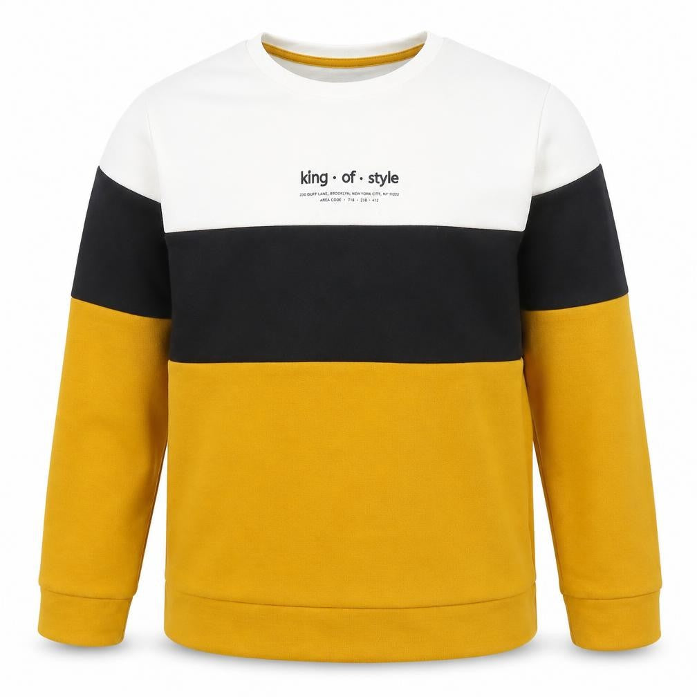 Front view of River Island boys’ multi crew neck pullover sweatshirt 11-12y
