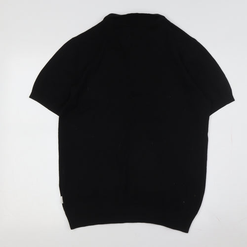 Soulland Men's Black Henley Jumper - L