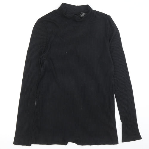 Rachel Zoe Women's Black Mock Neck Pullover Jumper M