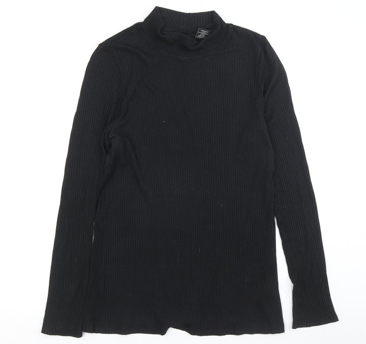 Rachel Zoe Women's Black Mock Neck Pullover Jumper M