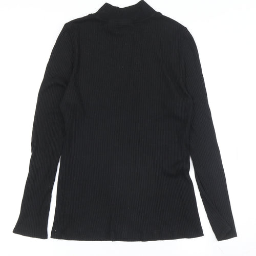 Rachel Zoe Women's Black Mock Neck Pullover Jumper M