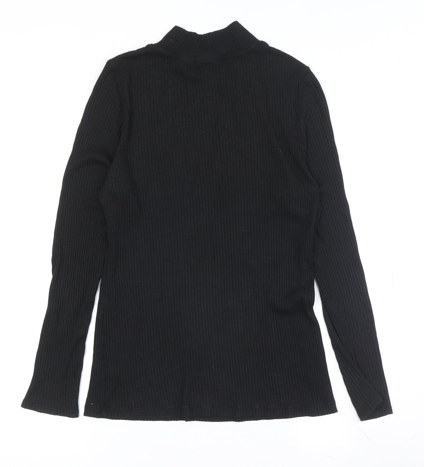 Rachel Zoe Women's Black Mock Neck Pullover Jumper M