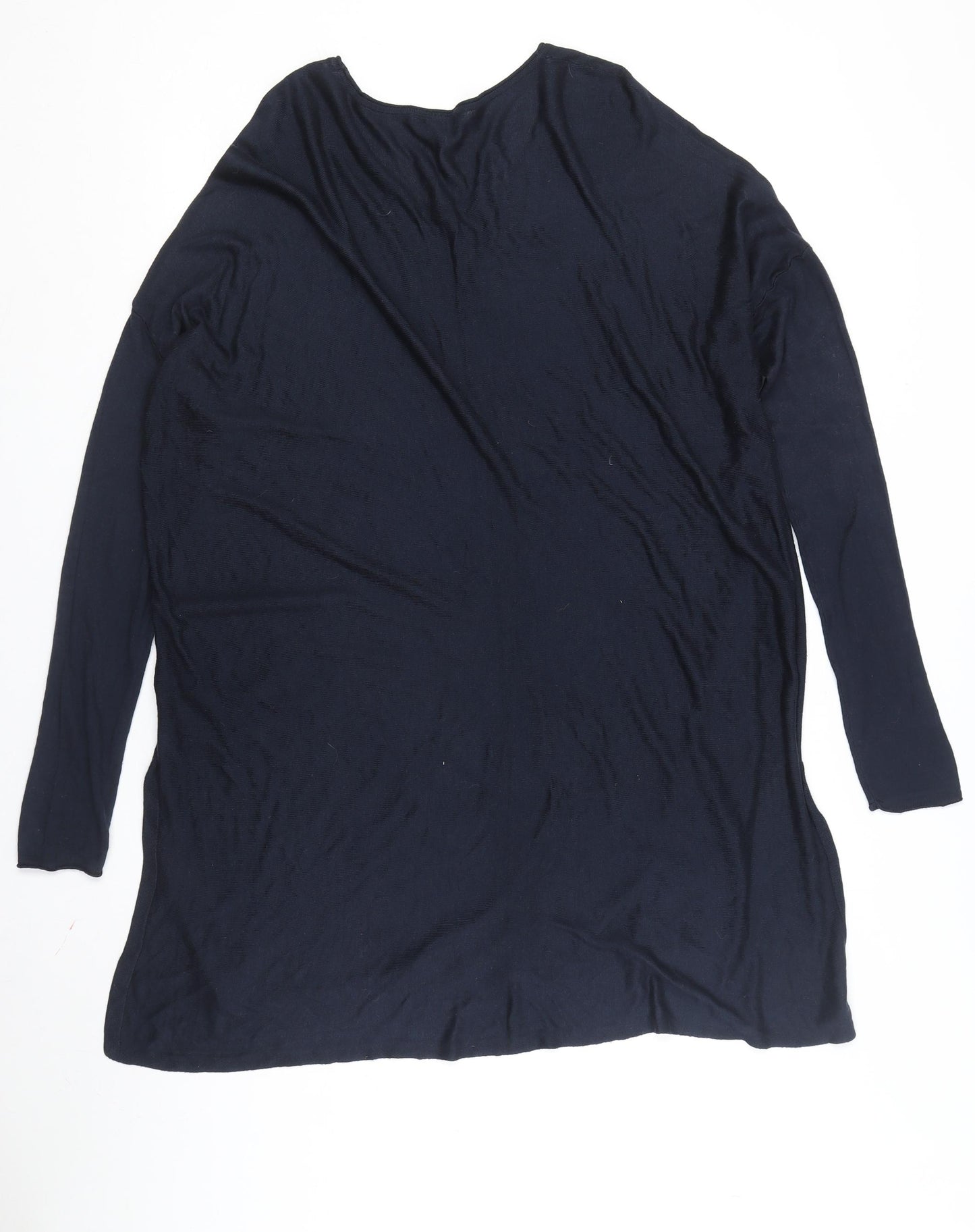 H&M Women's Blue Pullover Jumper, Size L, Round Neck
