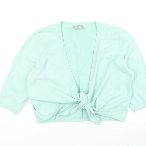Wallis Women's Green V-Neck Cardigan L