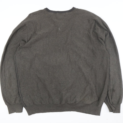 Marks and Spencer Men's Brown Henley Jumper XL