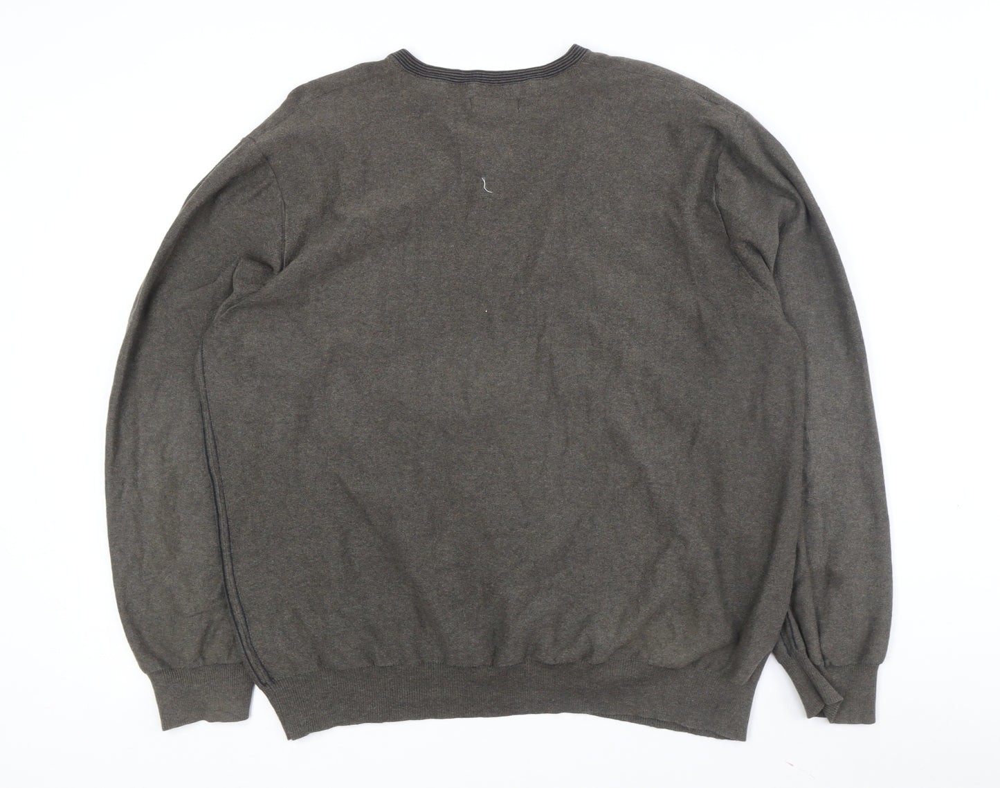 Marks and Spencer Men's Brown Henley Jumper XL