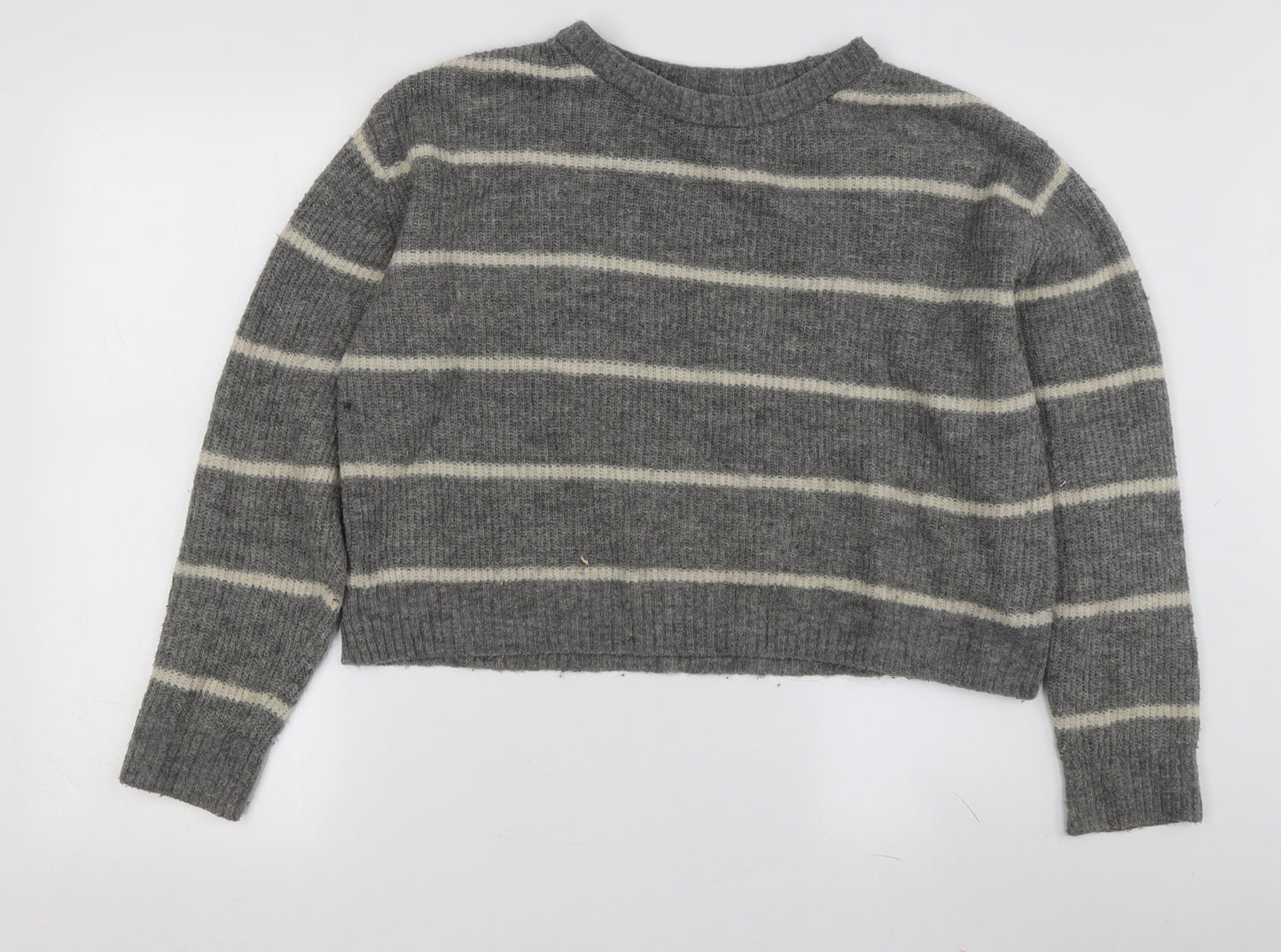 Divided Women’s Grey Striped Pullover Jumper S