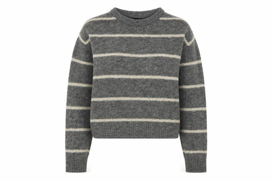 Front view of Divided Women’s Grey Striped jumper S