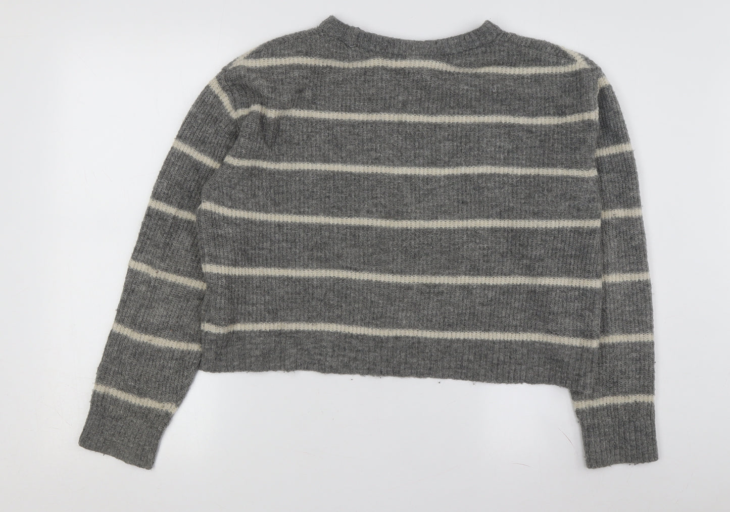 Divided Women’s Grey Striped Pullover Jumper S