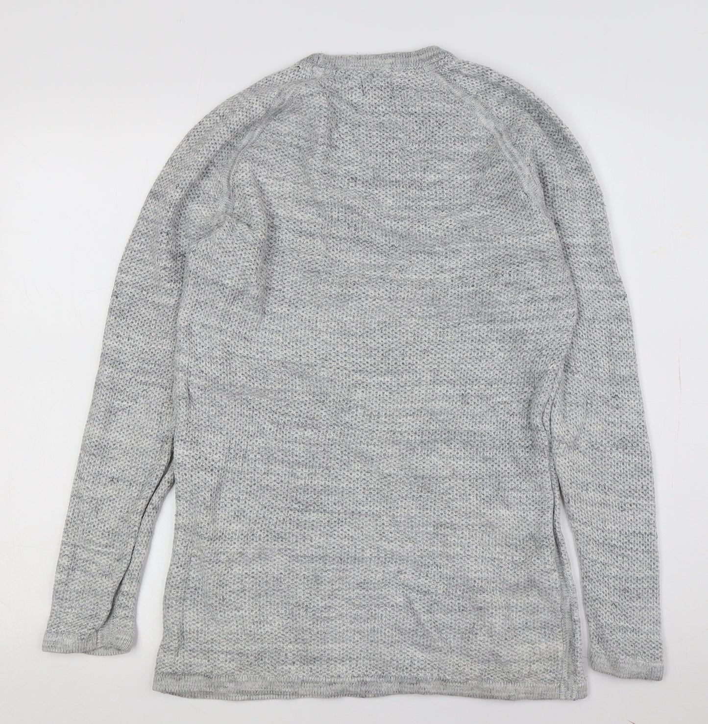 H&M Grey Women's Medium Chunky-Knit Pullover Jumper