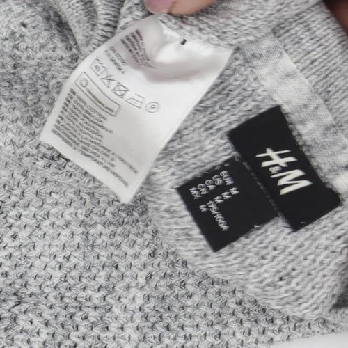 H&M Grey Women's Medium Chunky-Knit Pullover Jumper