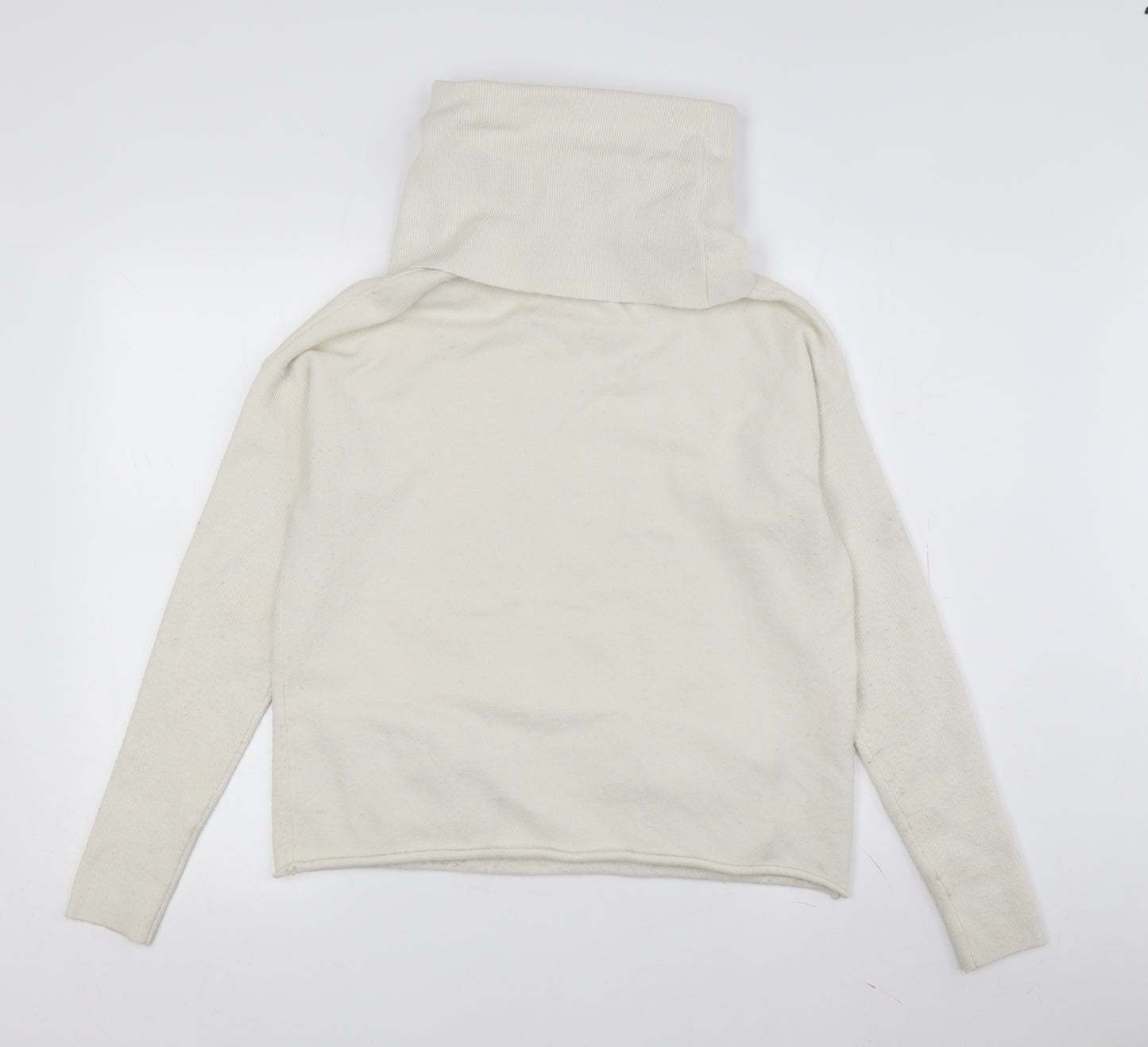 Tuzzi Women's White Cowl Neck Pullover Jumper, Size 8