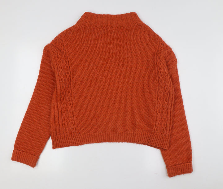 Next Women's Orange XS Cable-Knit Pullover
