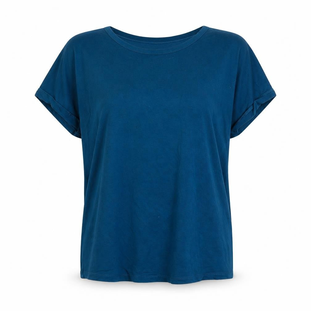 Front view of Next Women's Blue Basic T-Shirt, size S, Casual Wear