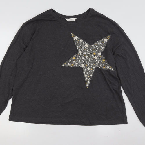 Marks and Spencer Women's L Black Long Sleeve T-Shirt