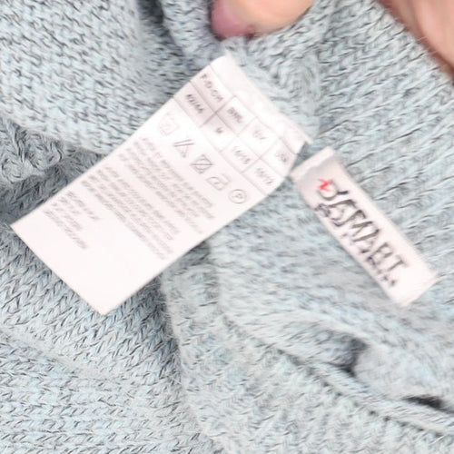 J S Mats Women's Blue Cable-Knit Jumper, Size M