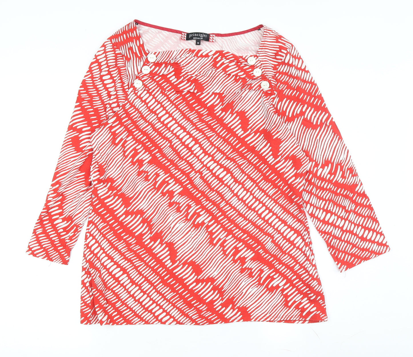 Principles Women's Red Boat Neck Top Size 16