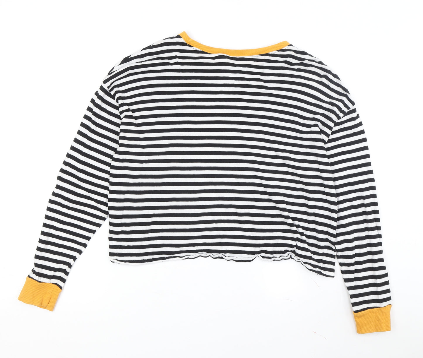 H&M Women's Black Striped Ringer T-Shirt S