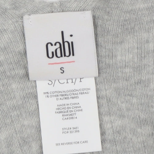 Cabi Women Grey V-Neck Relaxed T-Shirt, S, Casual Style