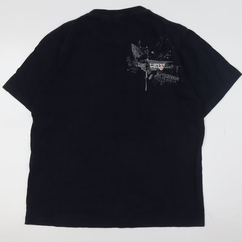 S Sport Men's Black Graphic Sports T-Shirt Size L