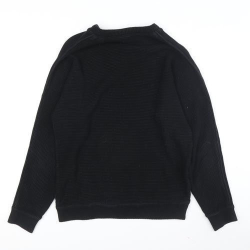 Carlo Colucci Men's Black V-Neck Pullover Jumper Size 18