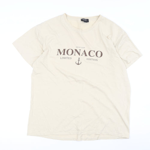 boohooMAN Beige Nautical Men's T-Shirt, Size S