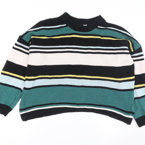 H&M Women's Striped Pullover Jumper - S, Multicoloured