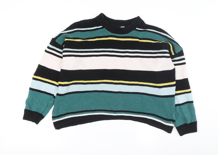 H&M Women's Striped Pullover Jumper - S, Multicoloured