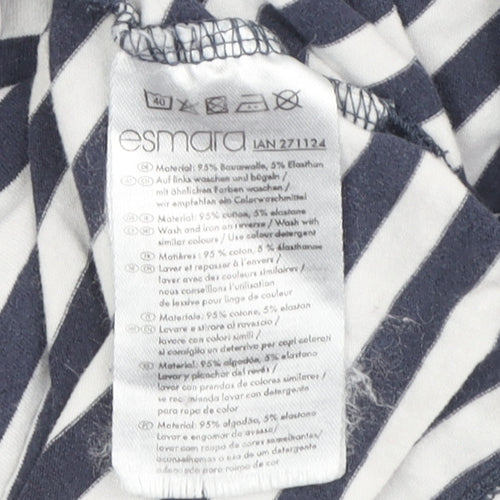 Esmara Women's Blue Striped T-Shirt Size 12