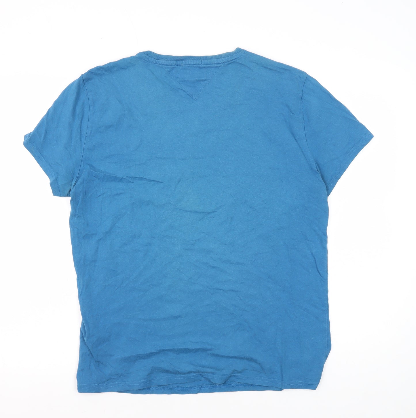 Tommy Jeans Men's Blue Crew Neck T-Shirt M Logo