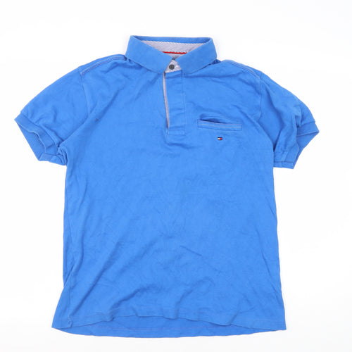 Tommy Hilfiger Men's Blue Cotton Polo M