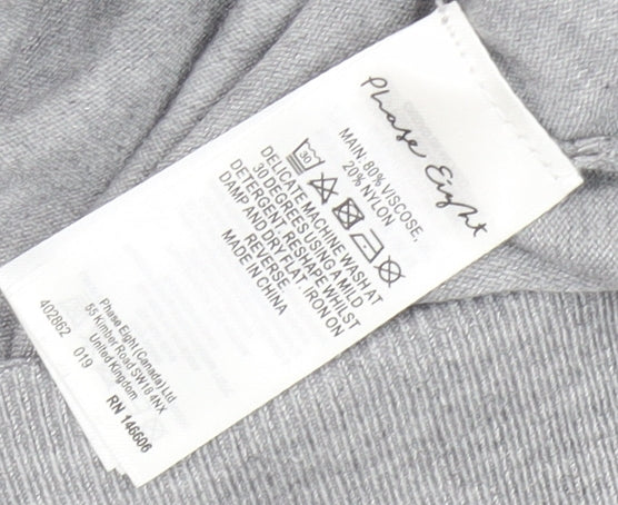 Phase Eight Women's Grey Pullover Jumper, Size 10, Studded