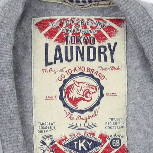 Tokyo Laundry Men's Grey Large Graphic Print T-Shirt